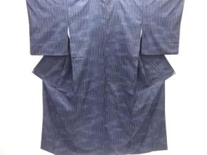 抽象模様織り出し本場結城紬80亀甲着物(石下)